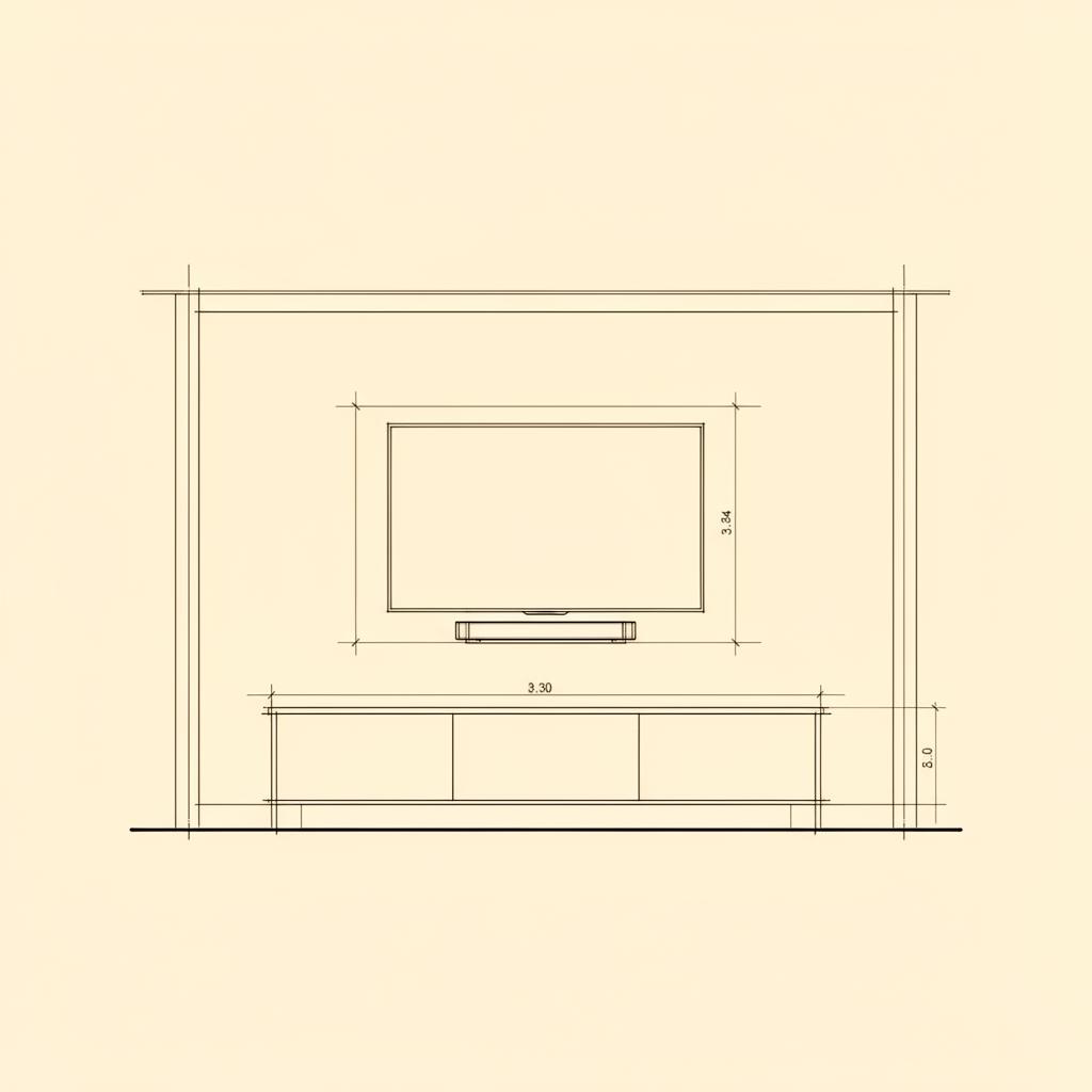 Televisions & Mounts — architectural drawing